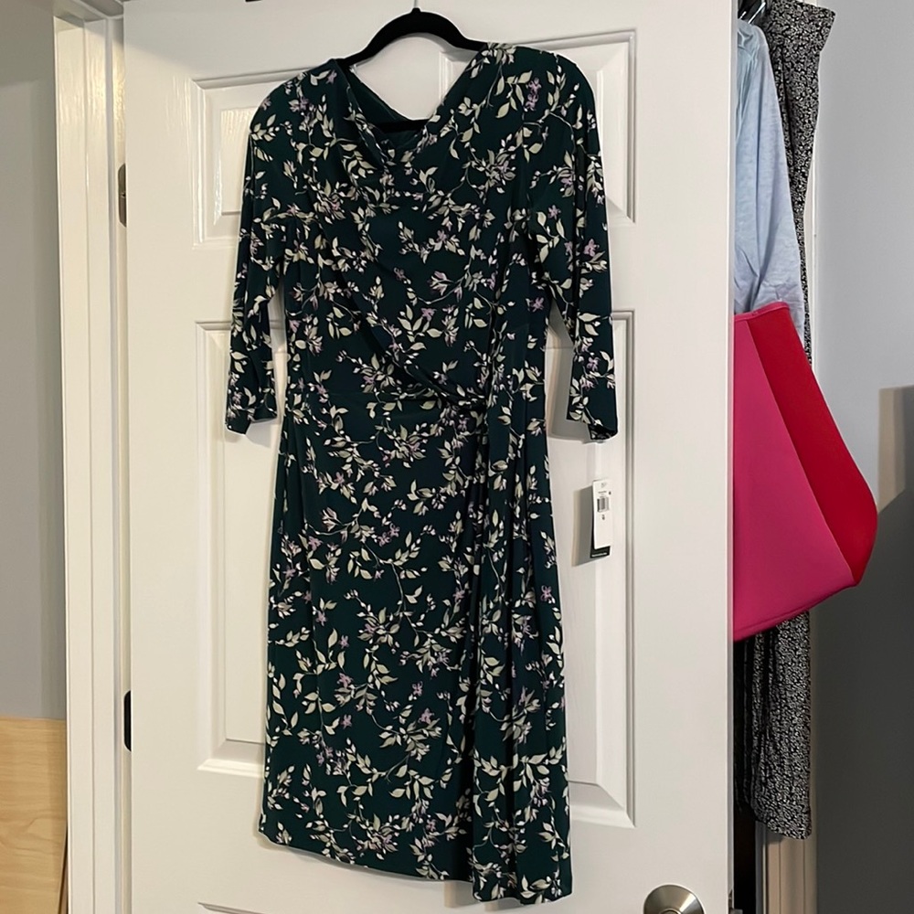 Ralph Lauren floral dress—fern